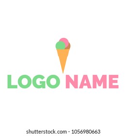 Ice cream logo, icon