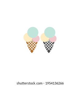 Ice cream logo icon design  vector template