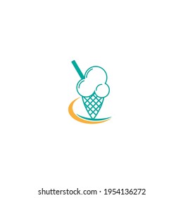Ice cream logo icon design  vector template