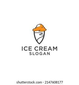 Ice cream logo icon design vector 