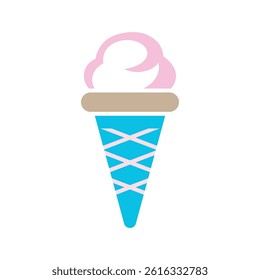 ice cream logo icon illustration flat
