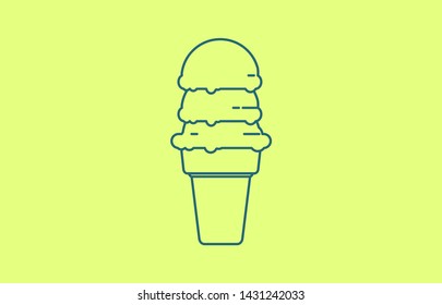 Ice cream logo icon symbol design concept element 