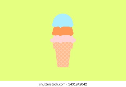 Ice cream logo icon symbol design concept element 