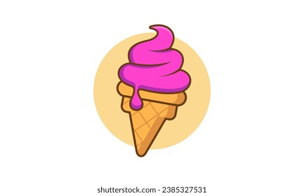 Ice cream logo icon vector