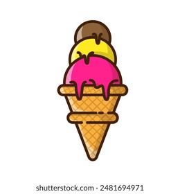 Ice cream logo icon vector