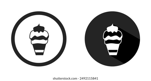 Ice cream logo. Ice cream icon vector design black color. Stock vector.