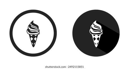 Ice cream logo. Ice cream icon vector design black color. Stock vector.