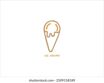 Logotipo de ICE CREAM, ícono, Vector e ilustración que contienen una marca o nombre de empresa.