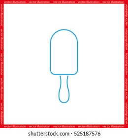 ice cream logo icon vector EPS 10, abstract sign flat design,  illustration modern isolated badge for website or app - stock info graphics