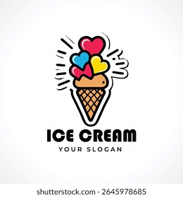 Ice Cream logo and Ilustration