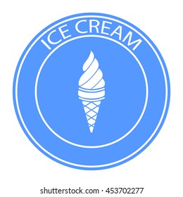 ice cream logo. label on a white background. vector illustration.