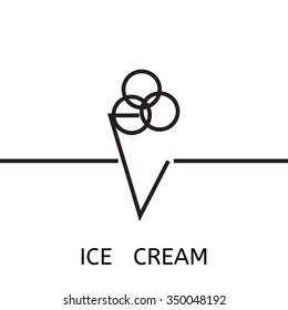 Ice Cream logo of the lines