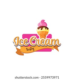 Ice cream logo Royalty Free Vector Image - Vector Stock.