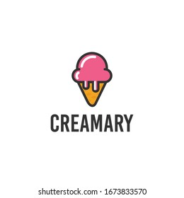 ice cream logo , simple and clean