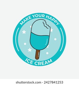diseño simple del icono del logotipo del helado
