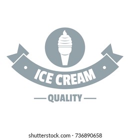 Ice cream logo. Simple illustration of ice cream vector logo for web