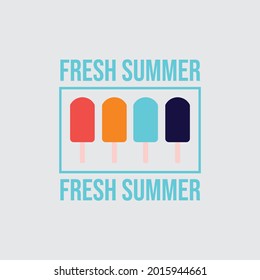 
logotipo de helados con tipografía de verano
