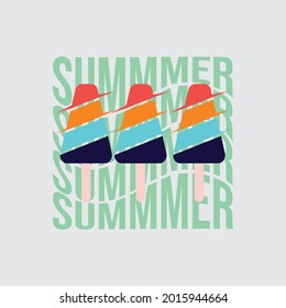 
ice cream logo with summer typography
