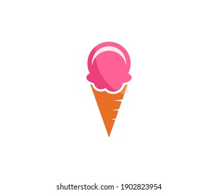 Ice cream logo sweet food vector 