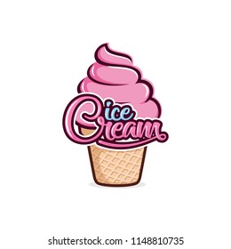 Ice cream logo template