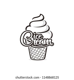 Ice cream logo template