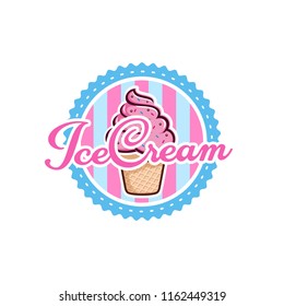 Ice cream logo template