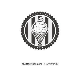 Ice cream logo template