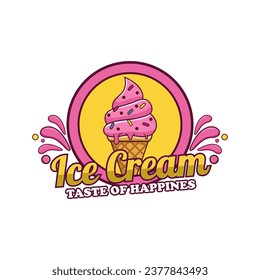 Diseño de plantillas de logotipo de helados
