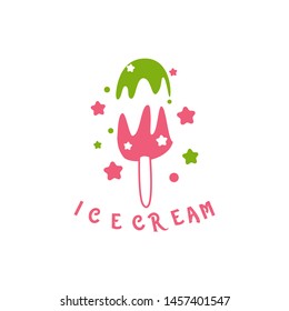 Ice Cream Logo Template Stock Vectors
