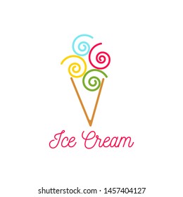 Ice Cream Logo Template Stock Vectors