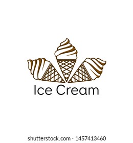 Ice Cream Logo Template Stock Vectors