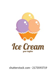 Ice cream logo template, suitable for company or personal business, game and the other