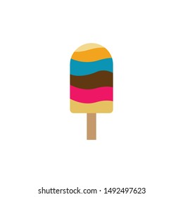Ice cream logo template vector icon design