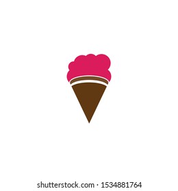Ice cream logo template vector icon design