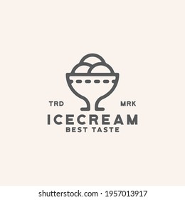 ice cream logo template vector