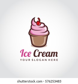 Ice Cream Logo template. Vector Illustrator Eps.10