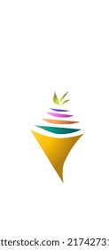 Ice cream logo that can be redesigned for other purposes.