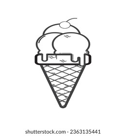 Eis-Logo, Eiscreme-Vektorgrafik