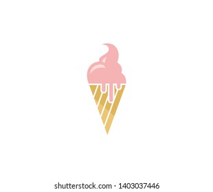 Ice cream logo vector design 
