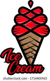 ice cream logo - ice cream vector - ice cream logo design vector 