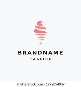 ice cream logo vector design template