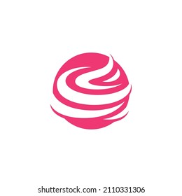 Ice Cream logo vector  frozen ice cupcake