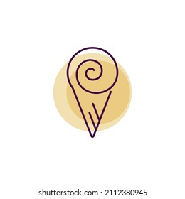 Ice Cream logo vector  frozen ice cupcake