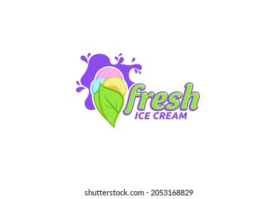 ice cream logo vector graphic for any business especially for icream shop, store, cafe, etc.