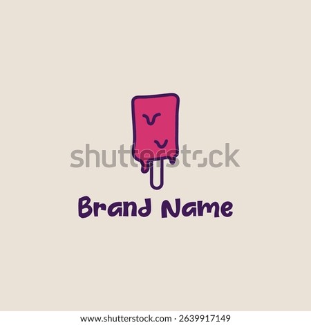 ice cream logo vector graphic for any business especially for icream shop, store, cafe, etc