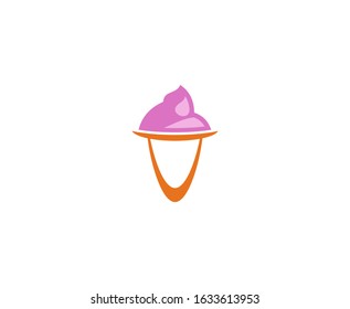 Ice cream logo vector icon 