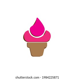 Ice cream logo vector icon illustration design 
