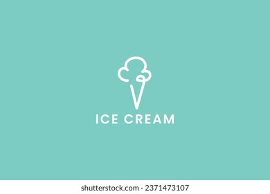 ice cream logo vector icon illustration