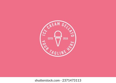ice cream logo vector icon illustration