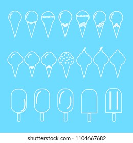 Ice cream logo vector illustration.